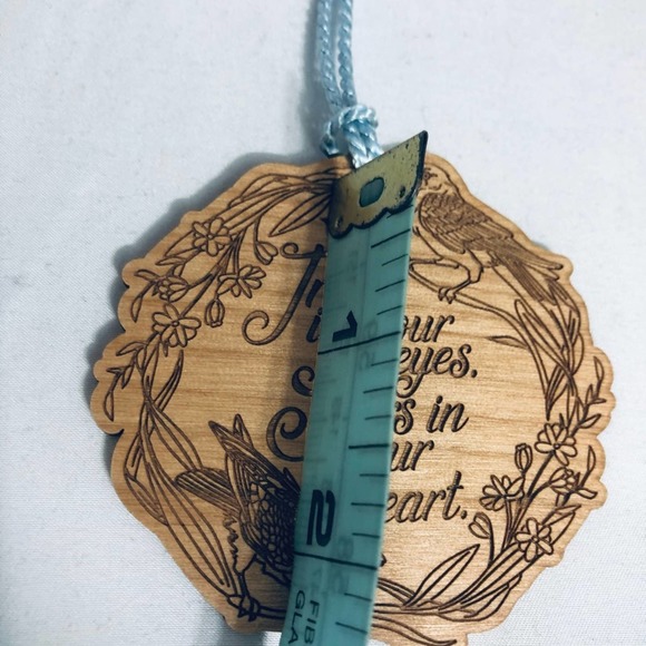 Crow Handmade wood etched engraved rustic bird ornament raven keepsake bookmark - Picture 13 of 16